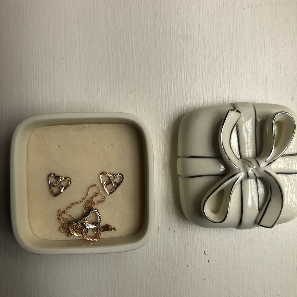 matching earrings and necklace